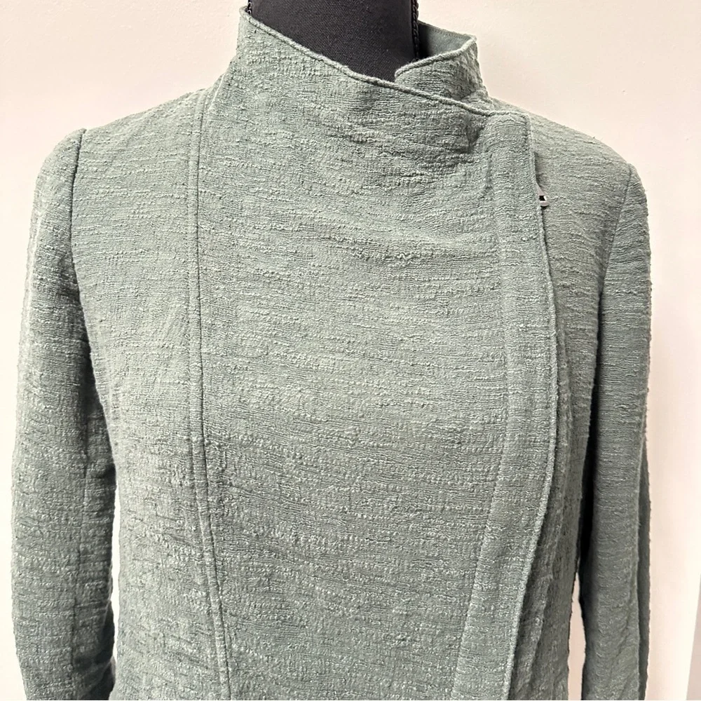 *VINCE* Chic Green Textured Light Jacket Size Small